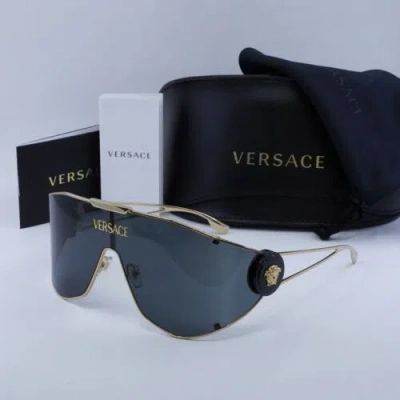 Pre-owned Versace Ve2268 100287 Gold/dark Grey 42-142-115 Sunglasses Authentic In Gray