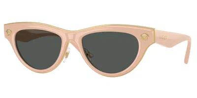 Versace Ve2273 549487 Women's Sunglasses Brown Size 52 In Green