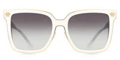 Versace Ve2278d Asian Fit 314/8g Women's Sunglasses White Size 58 In Neutral