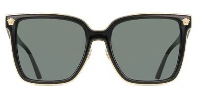 Versace Ve2278d Asian Fit Gb1/87 Women's Sunglasses Black Size 58 In Pink