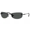 Versace 60mm Rectangular Sunglasses In Black