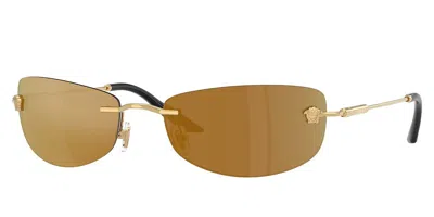 Versace Ve2279 10027i Men's Sunglasses Gold Size 60