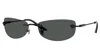 Versace 60mm Rectangular Sunglasses In Black
