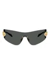 Versace 142mm Pillow Shield Sunglasses In Grey