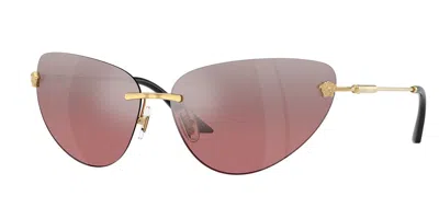 Versace Ve2281 10027e Women's Sunglasses Gold Size 64 In Multi