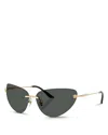 Versace 64mm Oversize Rimless Gradient Cat Eye Sunglasses
