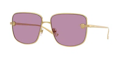 Versace Ve2282 1002ak Occhiali Da Sole Oro Per Donna In Gold