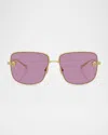 Versace Ve2282 Square Metal Sunglasses In Gold