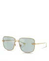 Versace Ve2282 Square Metal Sunglasses In Gold