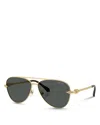 Versace Ve2283 Aviator Sunglasses, 61mm In Gold