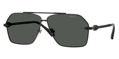 Versace Ve2284 143687 Occhiali Da Sole Neri Per Uomo In Black