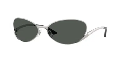 Versace Ve2285 100087 Occhiali Da Sole Argentati Per Uomo In Blue