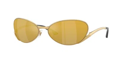 Versace Ve2285 10025a Occhiali Da Sole Oro Per Uomo In Blue