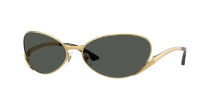 Versace Ve2285 100287 Occhiali Da Sole Oro Per Uomo In Green