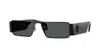 Versace 57mm Rectangular Sunglasses In Black