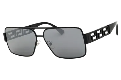 Versace Ve2290 Metal Frame With Tinted Lenses Sunglasses In Black