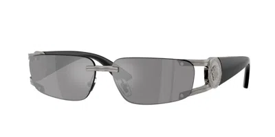 Versace Ve2291 10006g Men's Sunglasses Gunmetal Size 59 In Gray