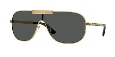 Versace Ve2293 100287 Men's Sunglasses  Size 140 In Gold