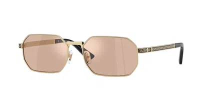 Versace Ve2297 1252/5 Men's Sunglasses  Size 54 In Brown