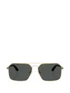 Versace Rectangular Frame Sunglasses In Gold