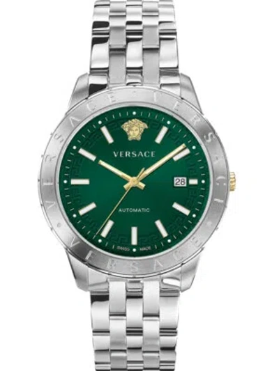 Pre-owned Versace Ve2d00321 Univers Automatic Mens Watch 43mm 5atm