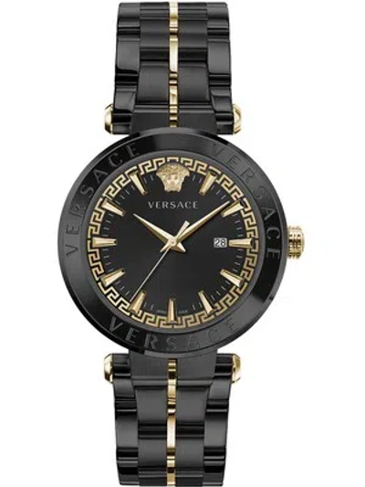 Pre-owned Versace Ve2f00621 Aion Mens Watch 44mm 5atm