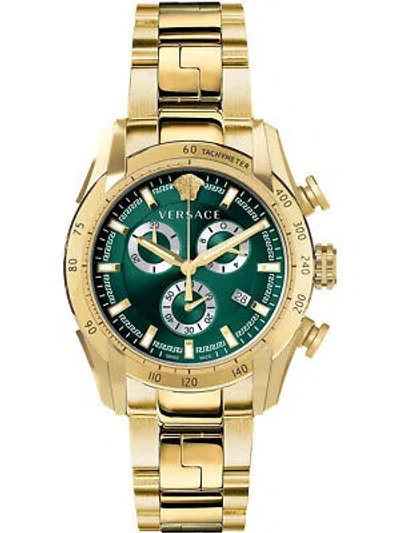 Pre-owned Versace Ve2i00621 V-ray Chronograph Mens Watch 44mm 5atm