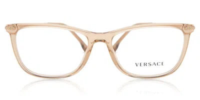 Versace Ve3274b Asian Fit Women's Glasses, Brown, Size 54 In Metallic