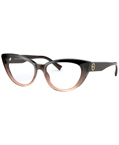 Versace Ve3286 Women's Cat Eye Eyeglasses In Brown