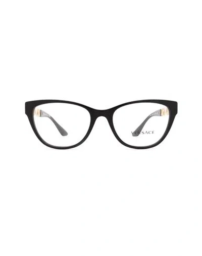 Versace Ve3292 Woman Eyeglass Frame Black Size 52 Acetate, Metal