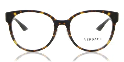 Versace Ve3302d Asian Fit 108 Women's Glasses Tortoiseshell Size 54 - Free Lenses - Blue Light Block Availab In Brown