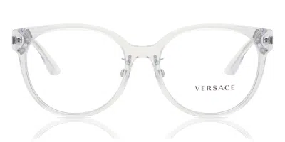 Versace Ve3302d Vestibilità Orientale 148 Occhiali Da Vista Bianchi Per Donna (solo Montatura) In Pink
