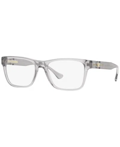 Versace Ve3303 Men's Rectangle Eyeglasses In Transparent Gray
