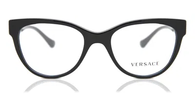 Versace Ve3304 Gb1 Occhiali Da Vista Neri Per Donna (solo Montatura) In Black