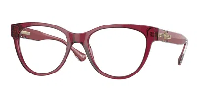 Versace Ve3304 Women's Glasses, Clear, Size 51 In Transparent Burgundy