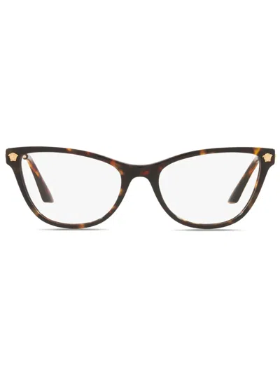 Versace Ve3309 Cat-eye-brille In 108 Havana/gold