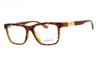 Versace Ve3319f 5354 Havana Monogram Print 55mm In Brown