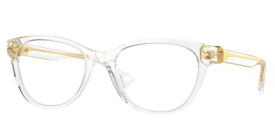 Versace Ve3330 148 Women's Glasses Clear Size 55 - Free Lenses - Blue Light Block Available In Gold