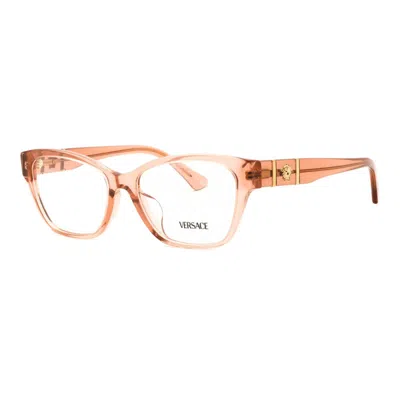 Versace Ve3344f 5434 Brown Transparent 54mm In Gold