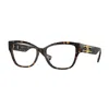 Versace Ladies Black Rectangular Eyeglass Frames Ve3347 108 In Brown