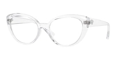 Versace Ve3349u 148 Women's Glasses Clear Size 53 - Free Lenses - Blue Light Block Available In Transparent