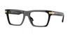 Versace Geometrically Framed Flat Mirror In Black