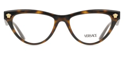 Versace Ve3364u Women's Glasses, Tortoiseshell, Size 52 In Brown