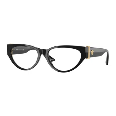 Versace Demo Cat Eye Ladies Eyeglasses Ve3366 Gb1 53 In Black