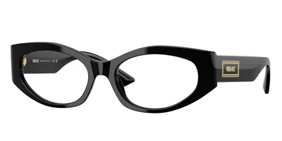 Versace Ve3369f Asian Fit Women's Glasses, Black, Size 53