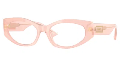 Versace Ve3369f Asian Fit Women's Glasses, Pink, Size 53 In Metallic
