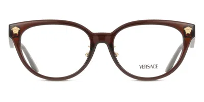 Versace Ve3370d Asian Fit Women's Glasses, Brown, Size 54
