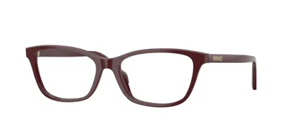 Versace Ve3375 5381 Women's Glasses Burgundy Size 52 - Free Lenses - Blue Light Block Available In Bordeaux
