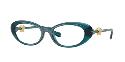 Versace Ve3381u 5540 Women's Glasses Blue Size 52 - Free Lenses - Blue Light Block Available In Transparent Blue