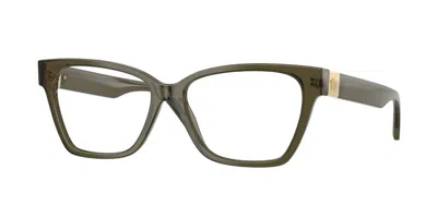 Versace Ve3382 5542 Women's Glasses Green Size 53 - Free Lenses - Blue Light Block Available In Transparent Green